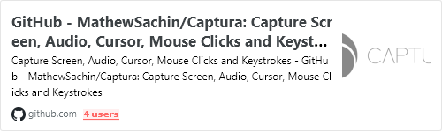 GitHub - MathewSachin／Captura: Capture Screen, Audio, Cursor, Mouse Clicks and Keystrokes
